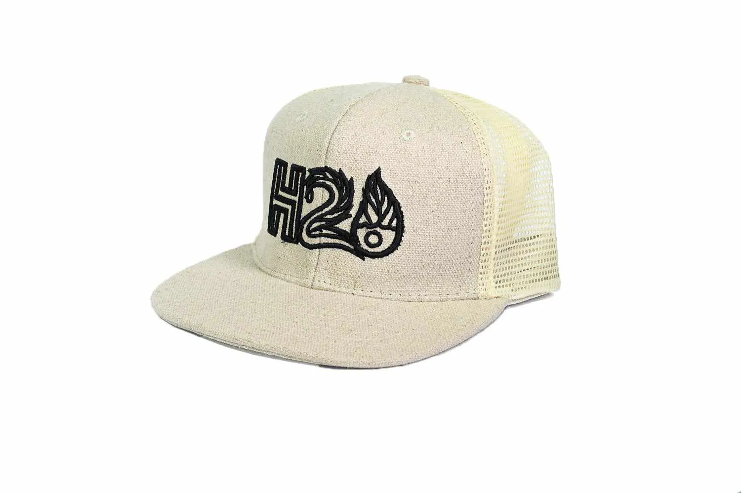 100% Hemp puff embroidery Hat