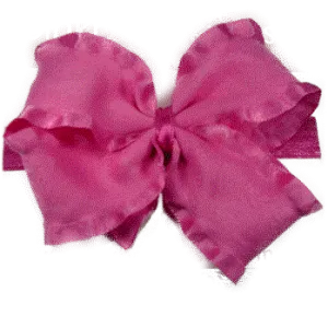 Baby and Toddler Soft Headband - Hot pink ruffle bow