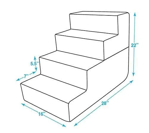 Best Pet Supplies Foldable CertiPUR-US Certified Foam Pet Stairs/Steps