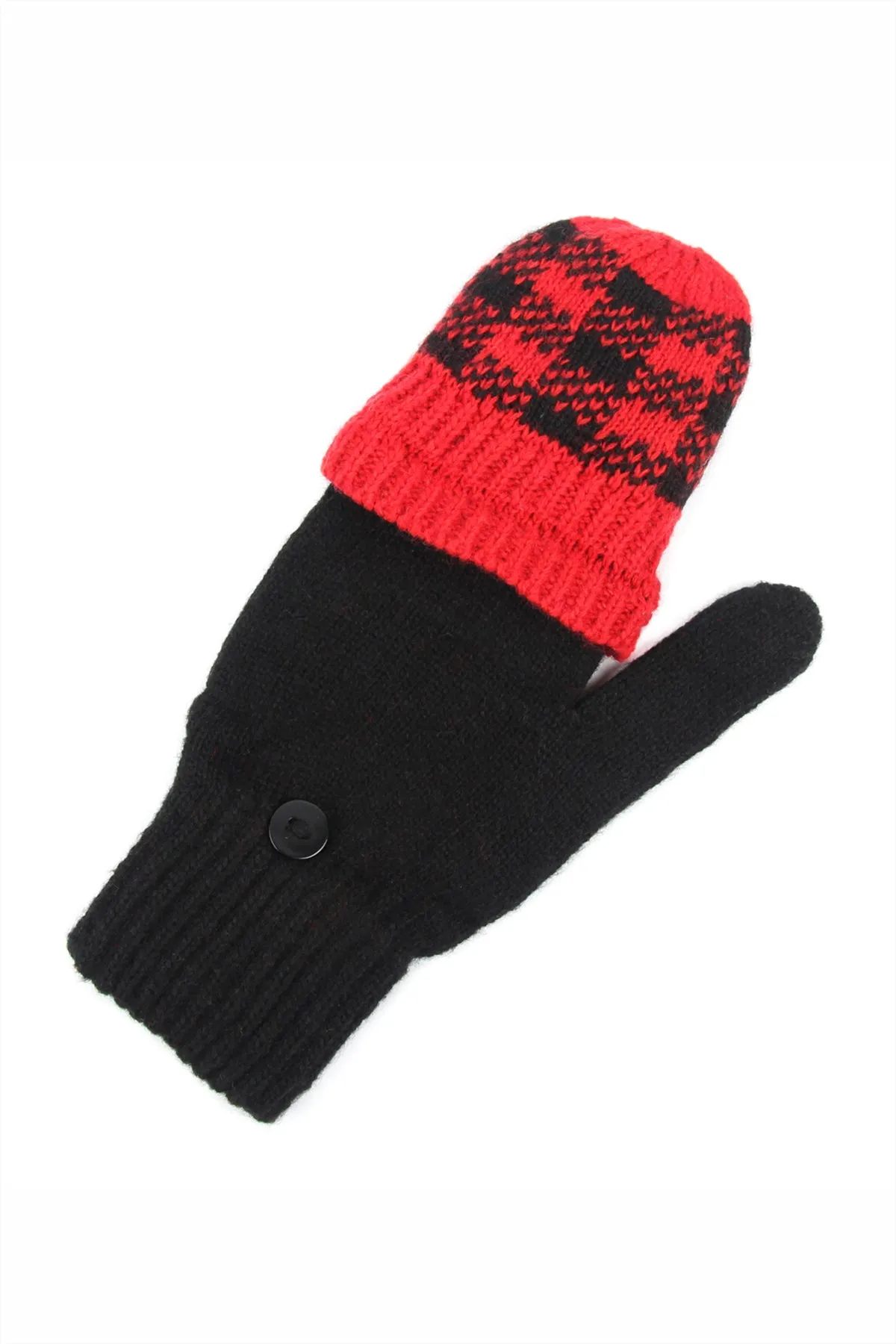 BUFFALO PLAID CONVERTIBLE GLOVES