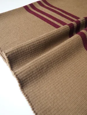 Chunky Brown   Wine Stripe Knit Panels 21cm