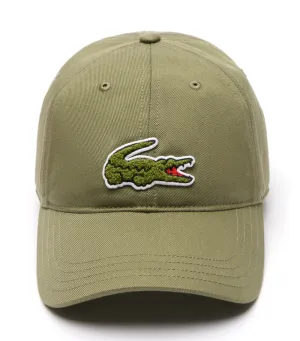 Crocodile Badge Twill Cap Khaki