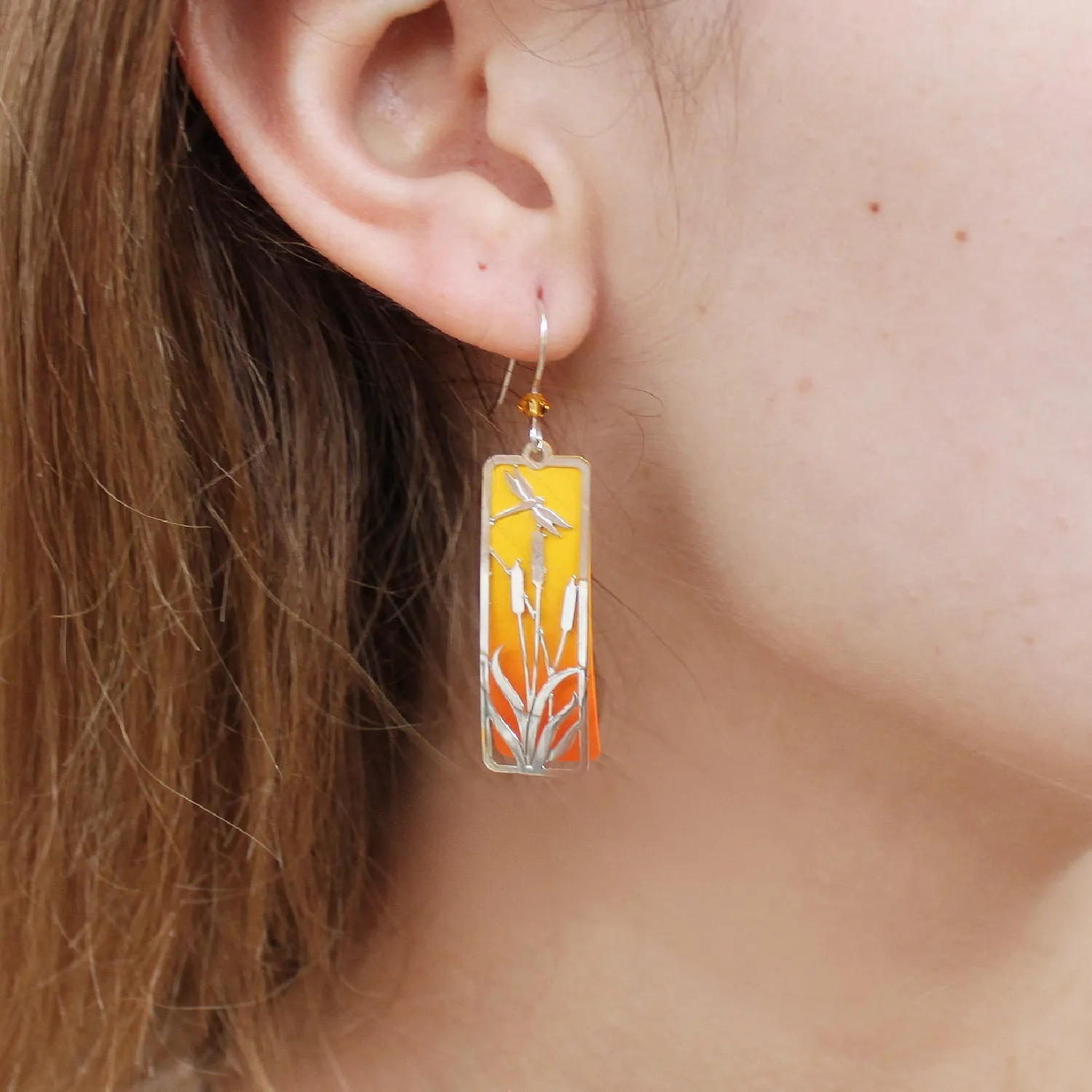Dragonflies at Sunrise Earrings