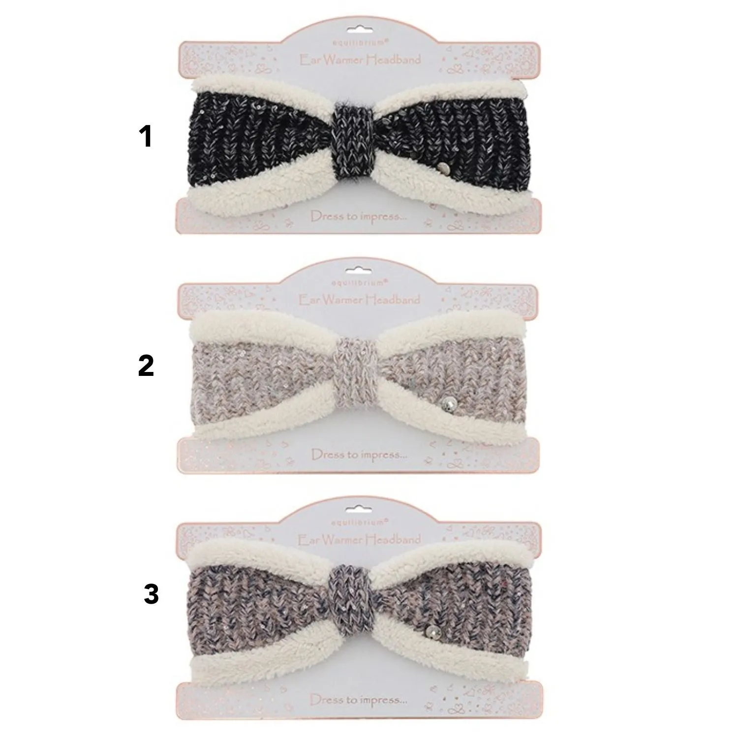 Equilibrium Fleecy Ear Warmer Headband (Choice of 3)