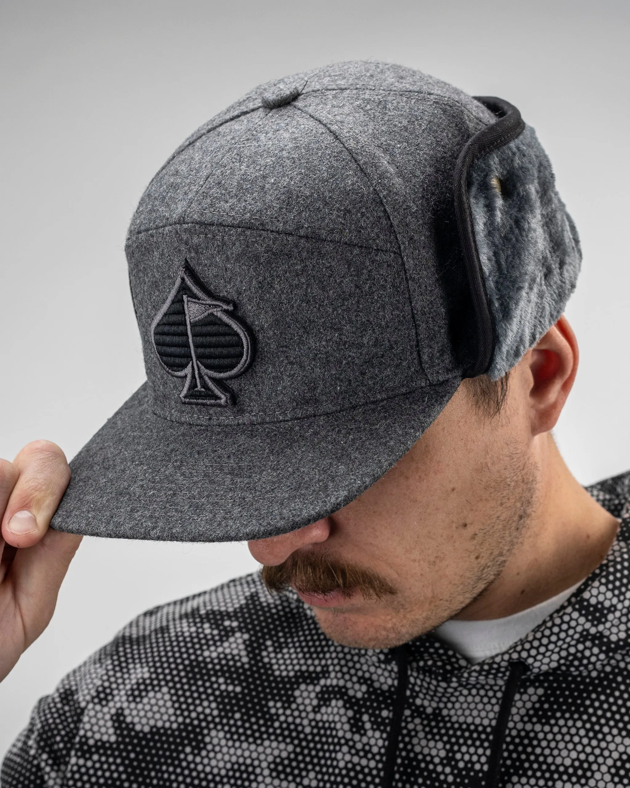 Flapback Fitted Hat - Cozy Grey