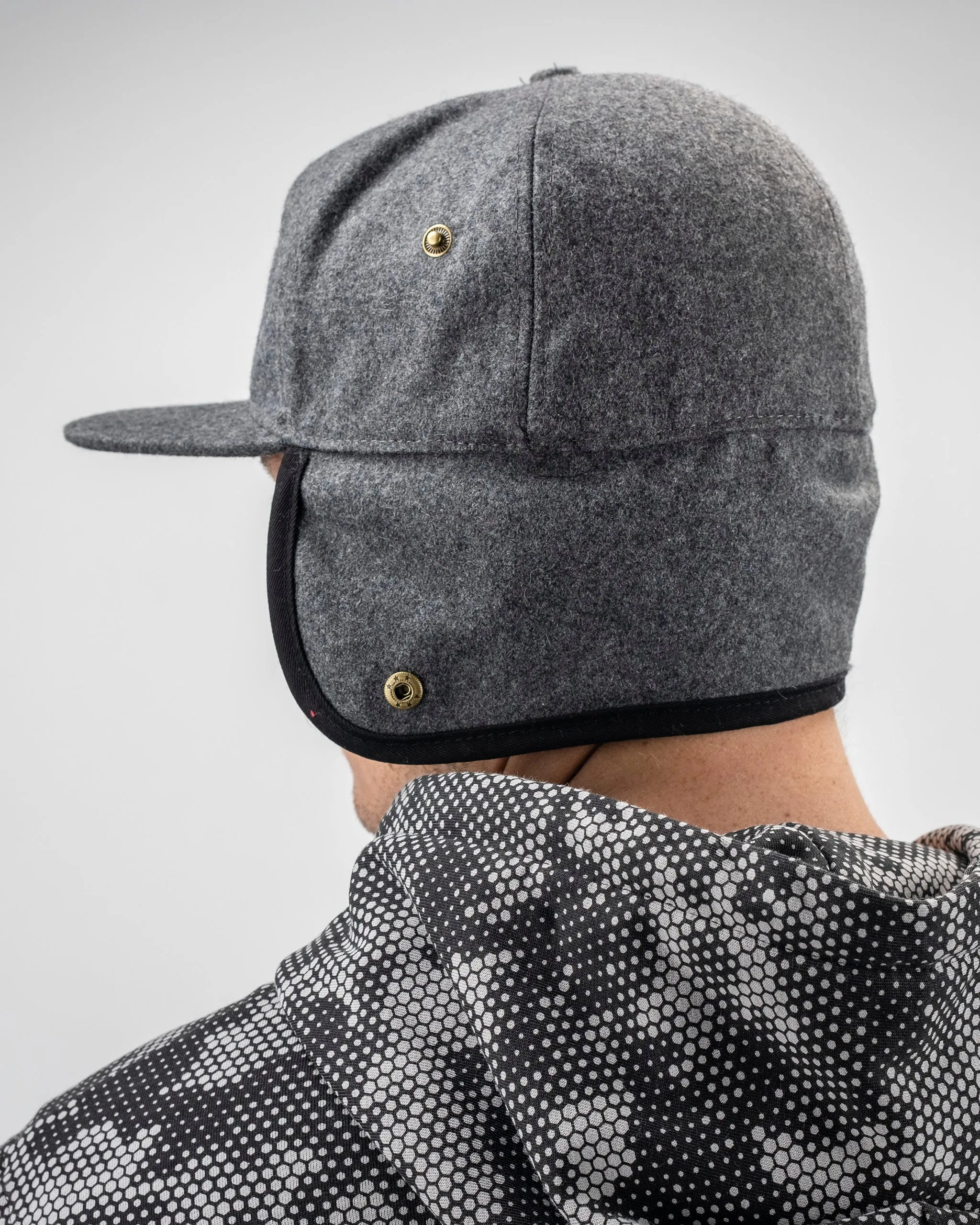 Flapback Fitted Hat - Cozy Grey