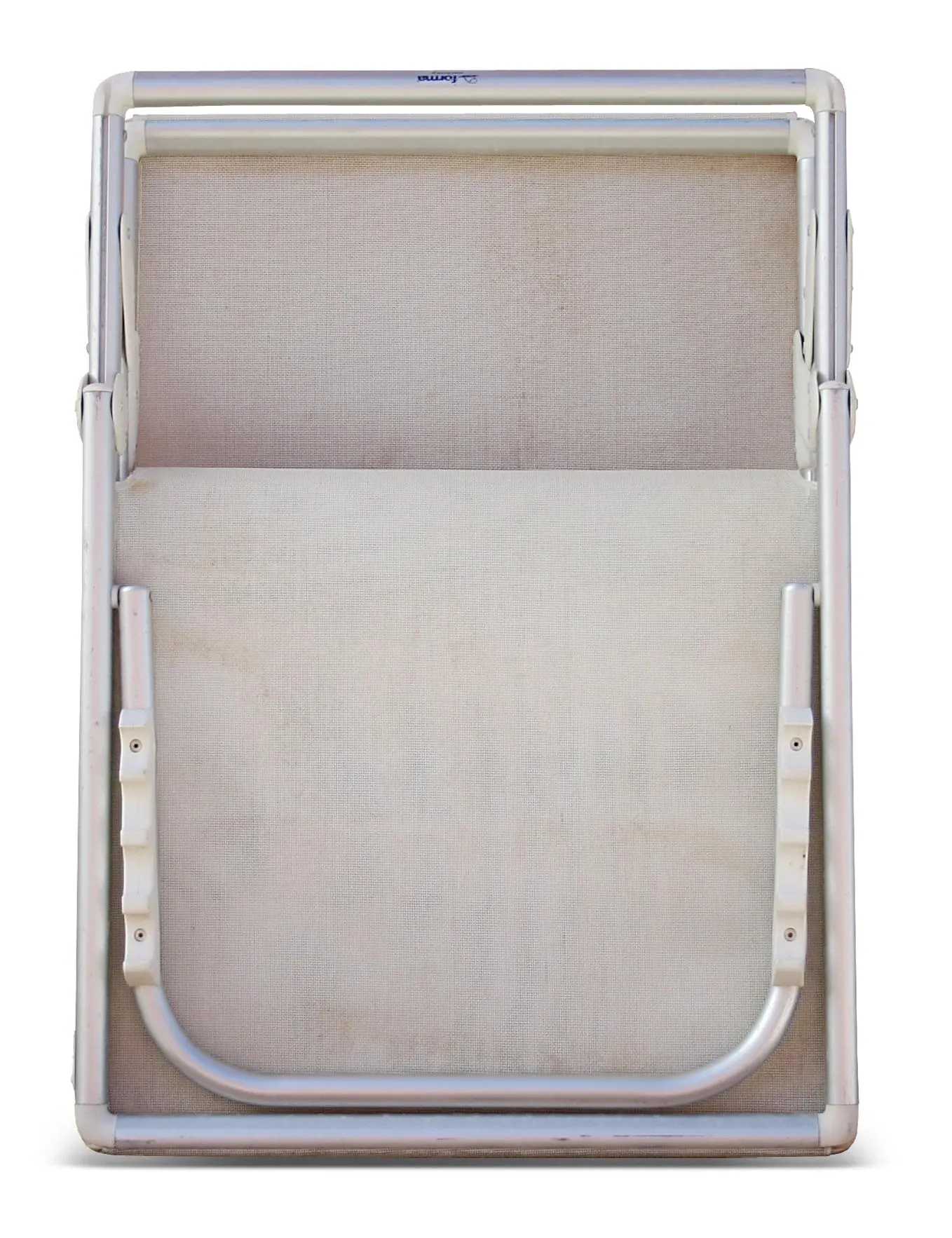 Folding Aluminum Sun Lounger Striped Blue and White Textilene 'Pacific'-PA1200BS