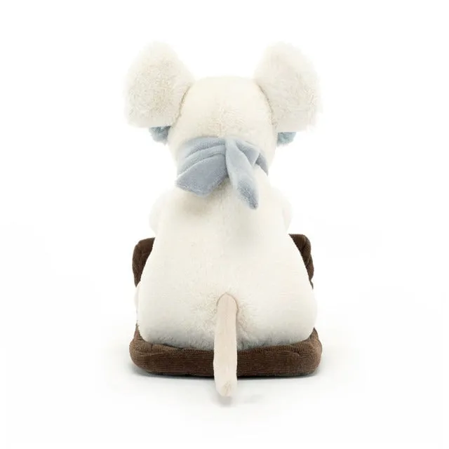 JellyCat Merry Mouse sleighing