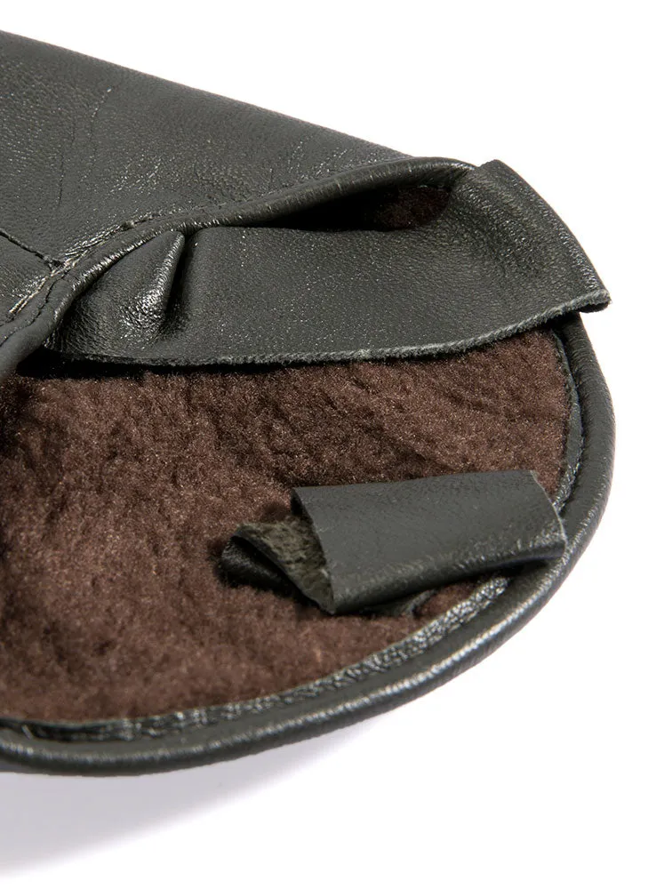 Men's Lined Leather Shooting Mitts
