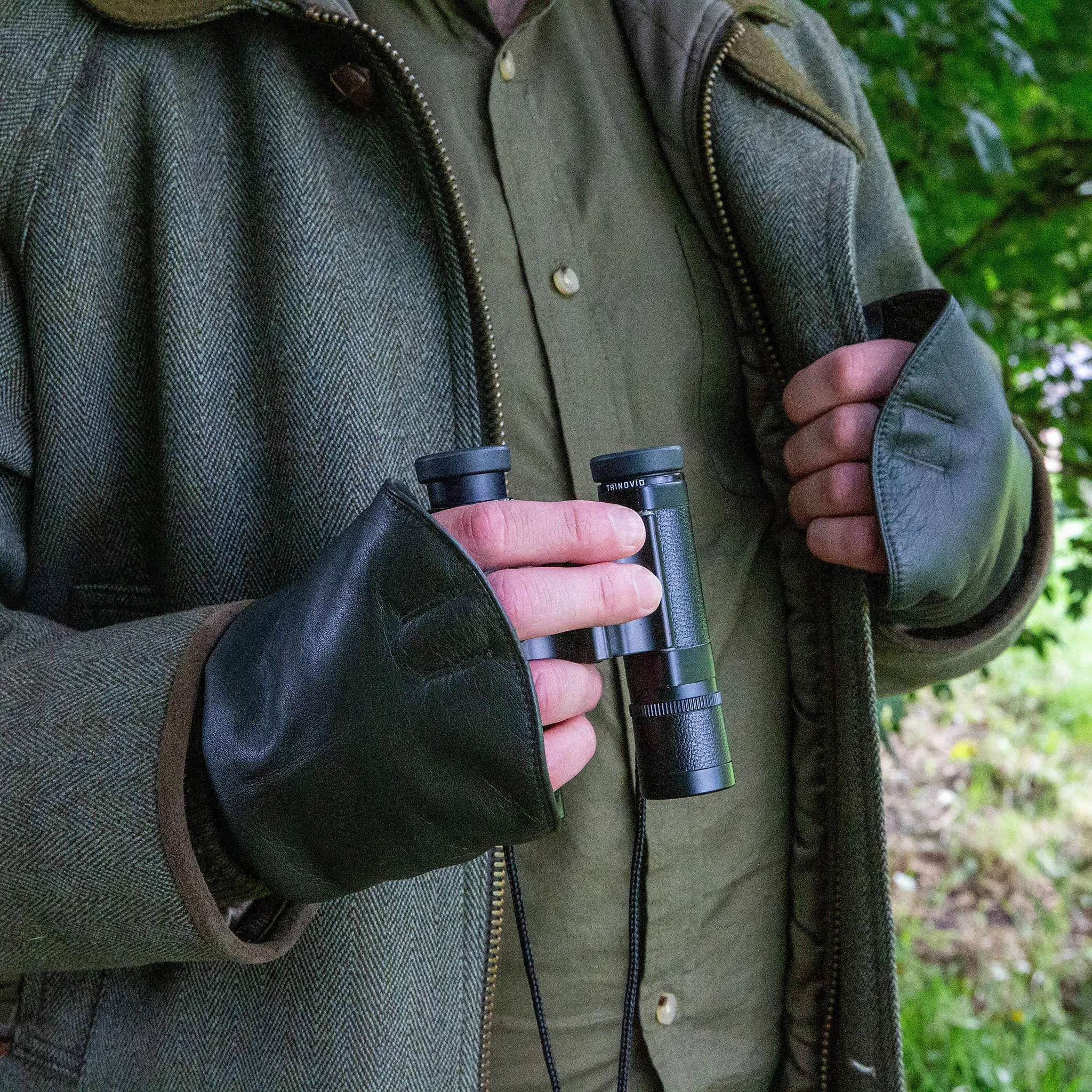 Men's Lined Leather Shooting Mitts