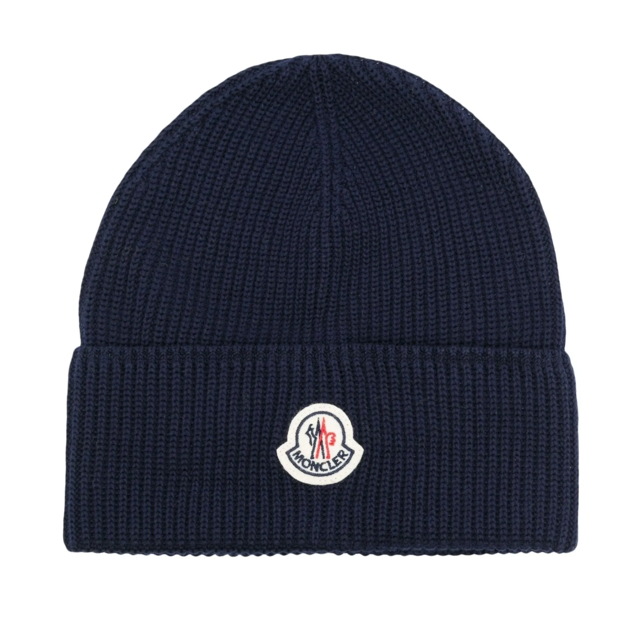 Moncler Logo Beanie Navy