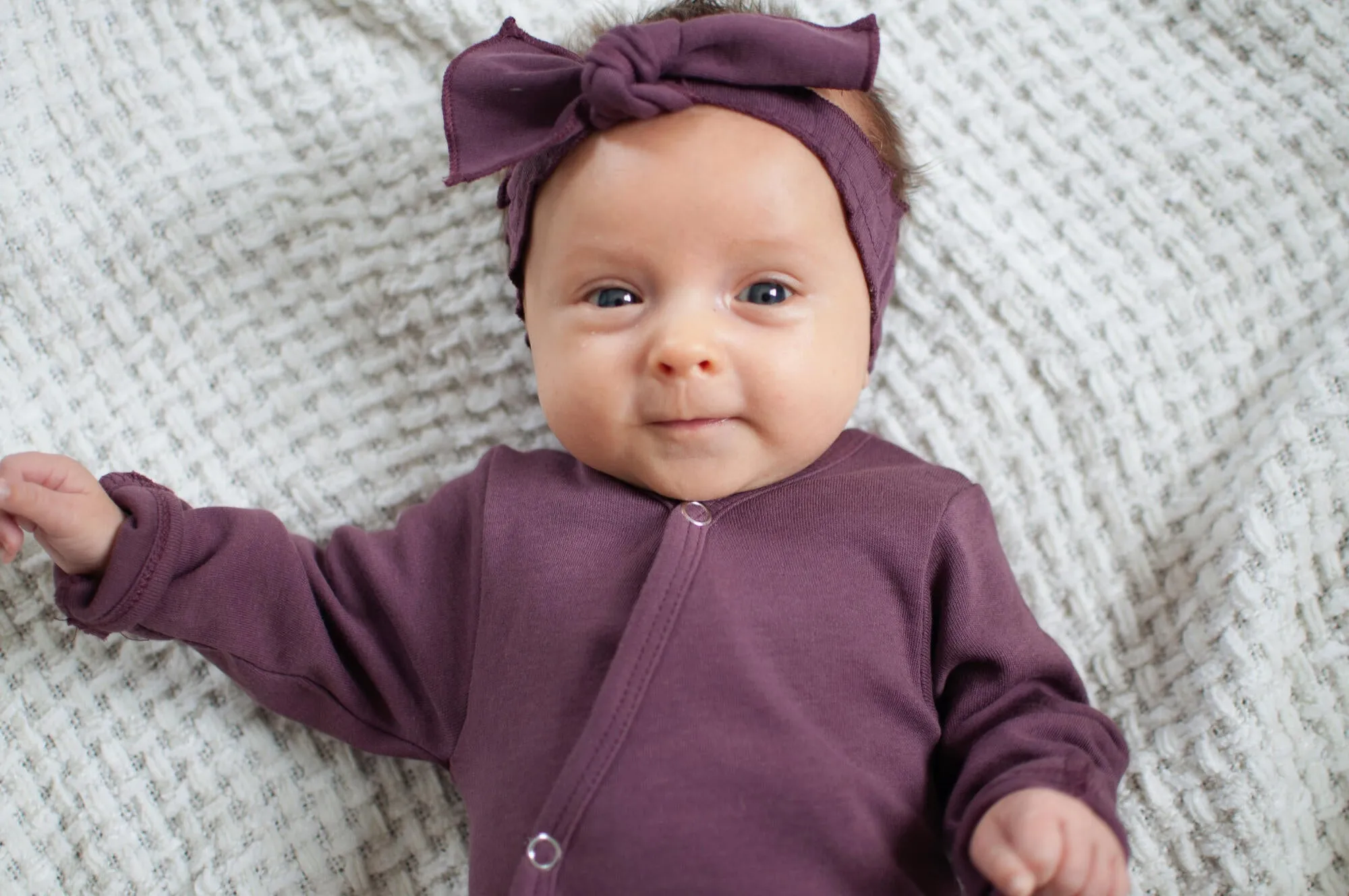 Organic Smocked Tie Headband
