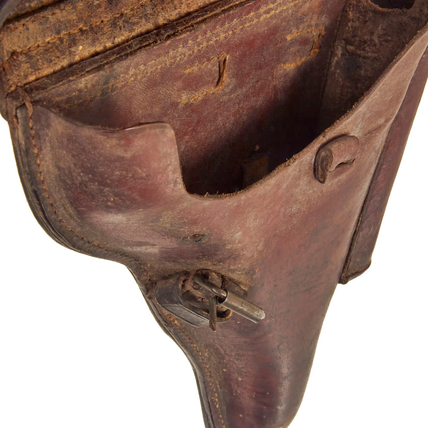 Original German WWI P08 Luger Brown Leather Holster by C. Holste & Co. of München - dated 1915