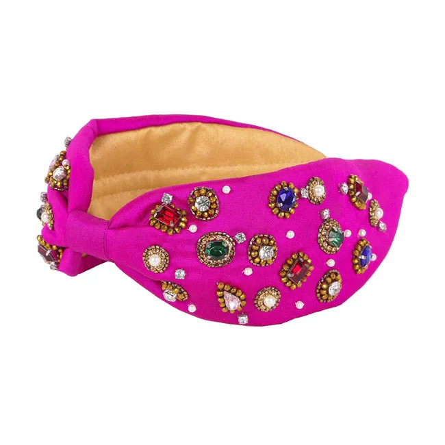 Pearl Multi Stone Embellished Headband