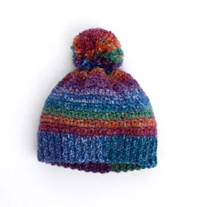Red Heart Crochet Color Bits Hat